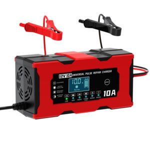 Acesum Battery Charger for 12V10A Lead Acid and 14.6V Lithium Iron Phosphate (LifePO4) Batteries, Automatic Car Maintainer Trickle and Desulfator with Pulse Repair and Temperature Compensation